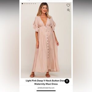 Pinkblush Light Pink Button Down Maxi Dress